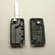 Peugeot 407 klapsleutel behuizing 3 knops